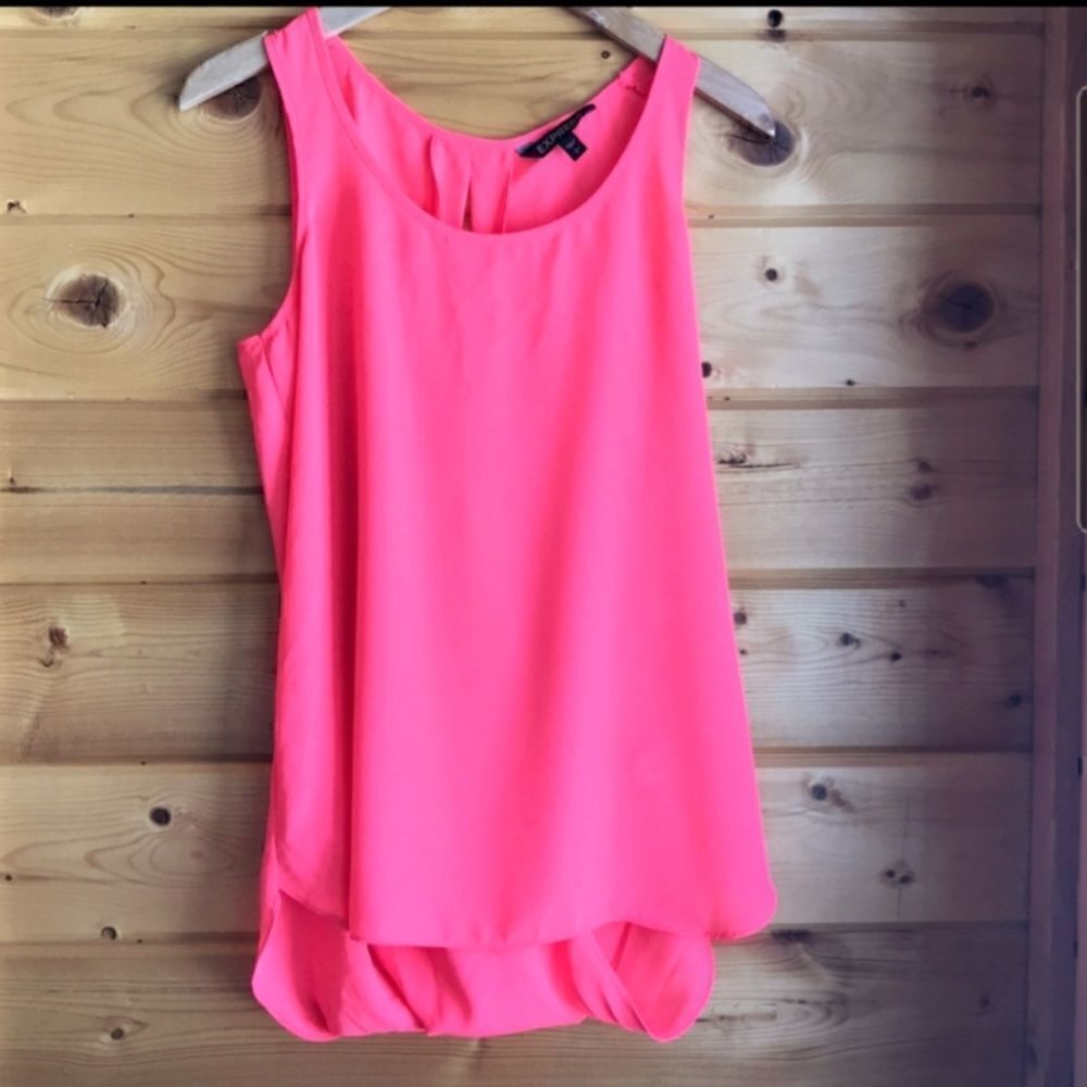 Express Open Back Tank Top Hot Pink - Picture 9 of 9
